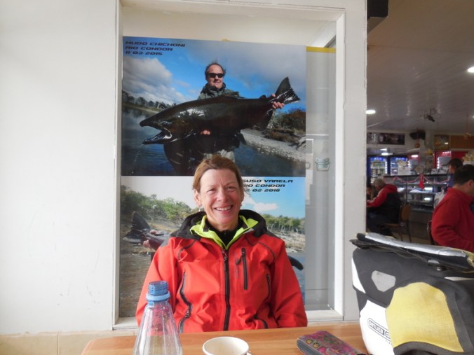 nancy in panadaria with fish