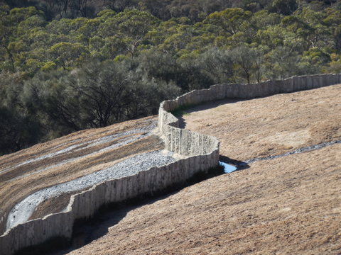 Wave Rock catchment fence 3