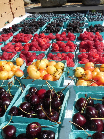 Cherries and berries