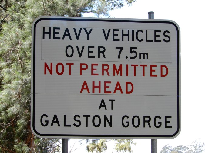 Galston Gorge warning