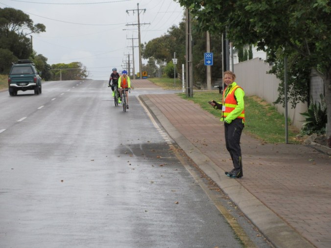 Nancy on her first corner