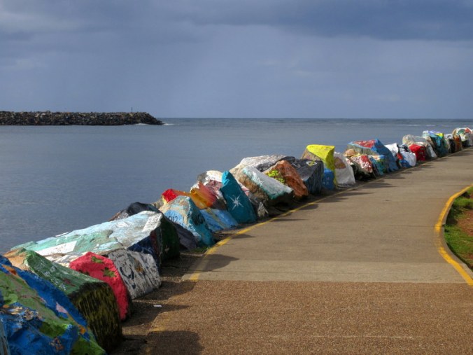 Waterfront art rocks wall 2